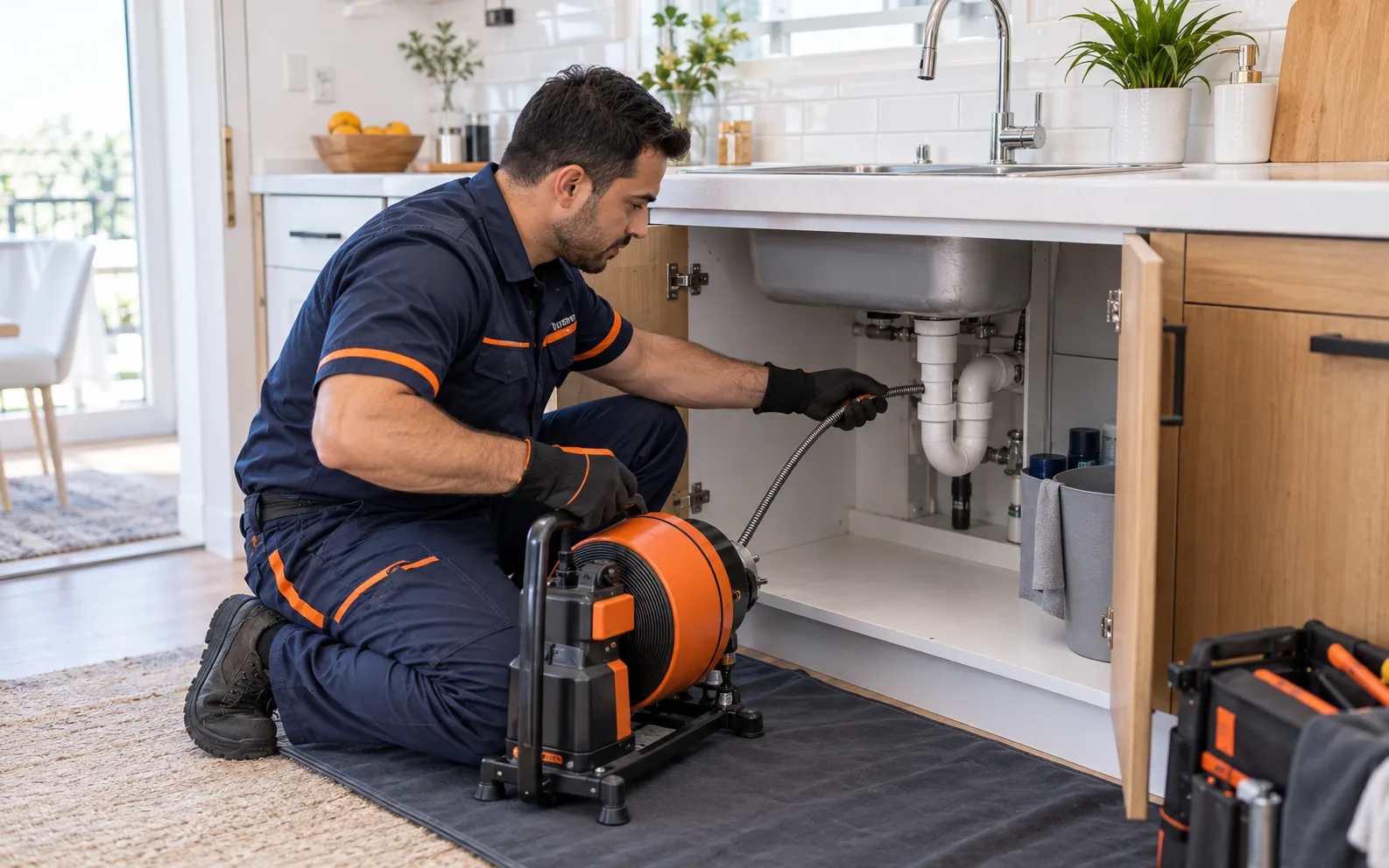 Mutfak lavabo gideri tıkanıklığı açma işlemi
